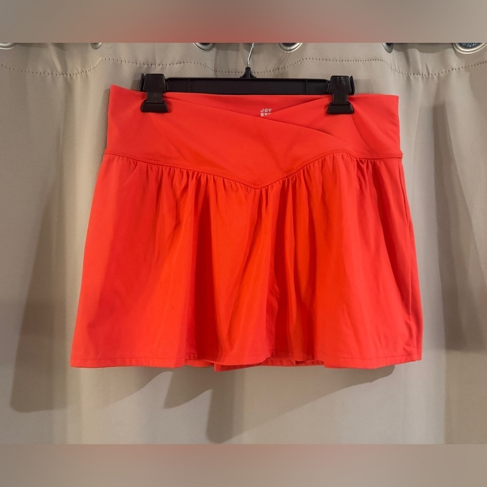 JoyLab Orange/ Red Activewear Skirt with built in shorts